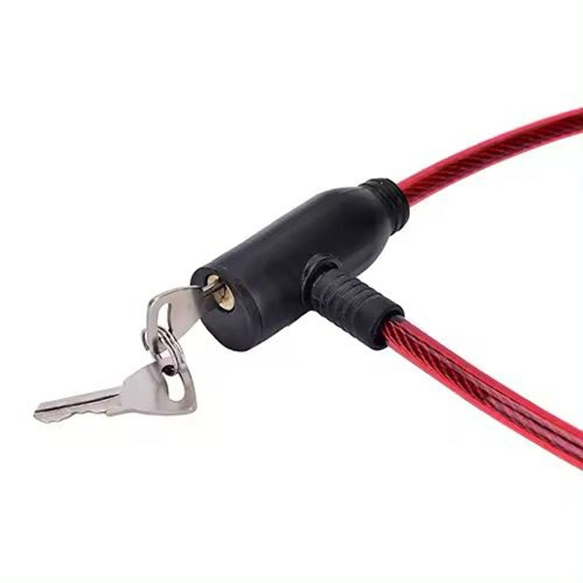 GENERICO - CANDADO ANTIRROBO PARA BICICLETAS ROJO