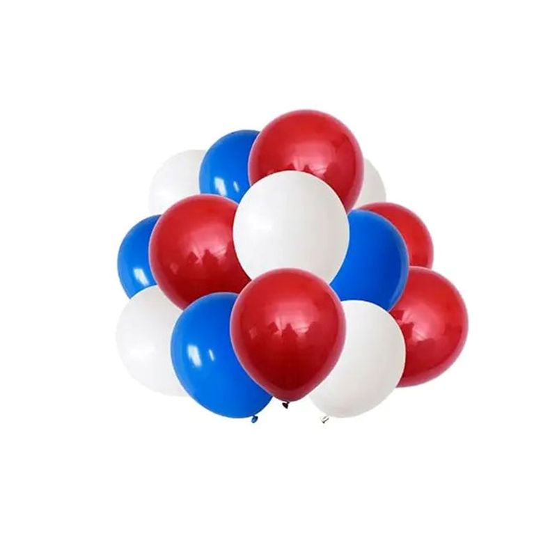 GENERICO - Set De 300 Globos Blanco Azul y Rojo