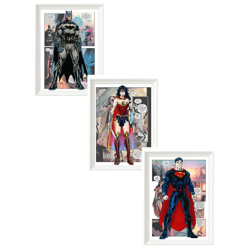DECORACION CREATIVA - Set Cuadros DC - Heroes Originales Liga