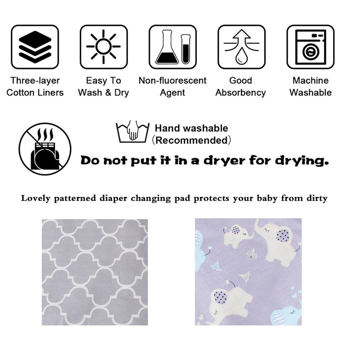 PAGANOOM - 2 Piezas Cambiador portátil