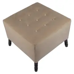 GENERICO - Pouf Alejandro Beige Felpa 54x54x44 Máxima Design