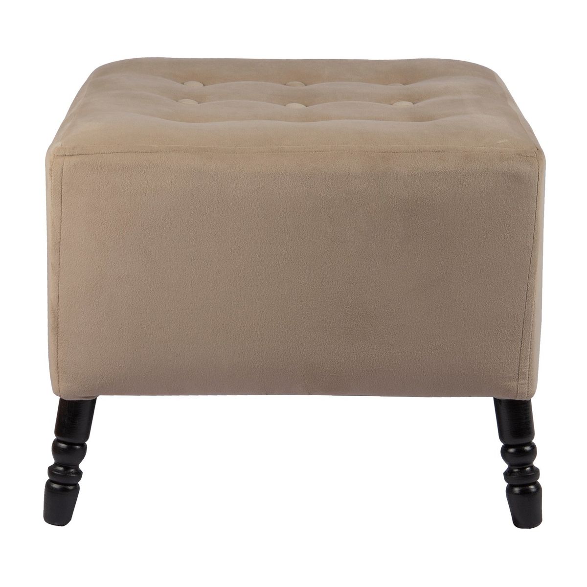 GENERICO - Pouf Alejandro Beige Felpa 54x54x44 Máxima Design