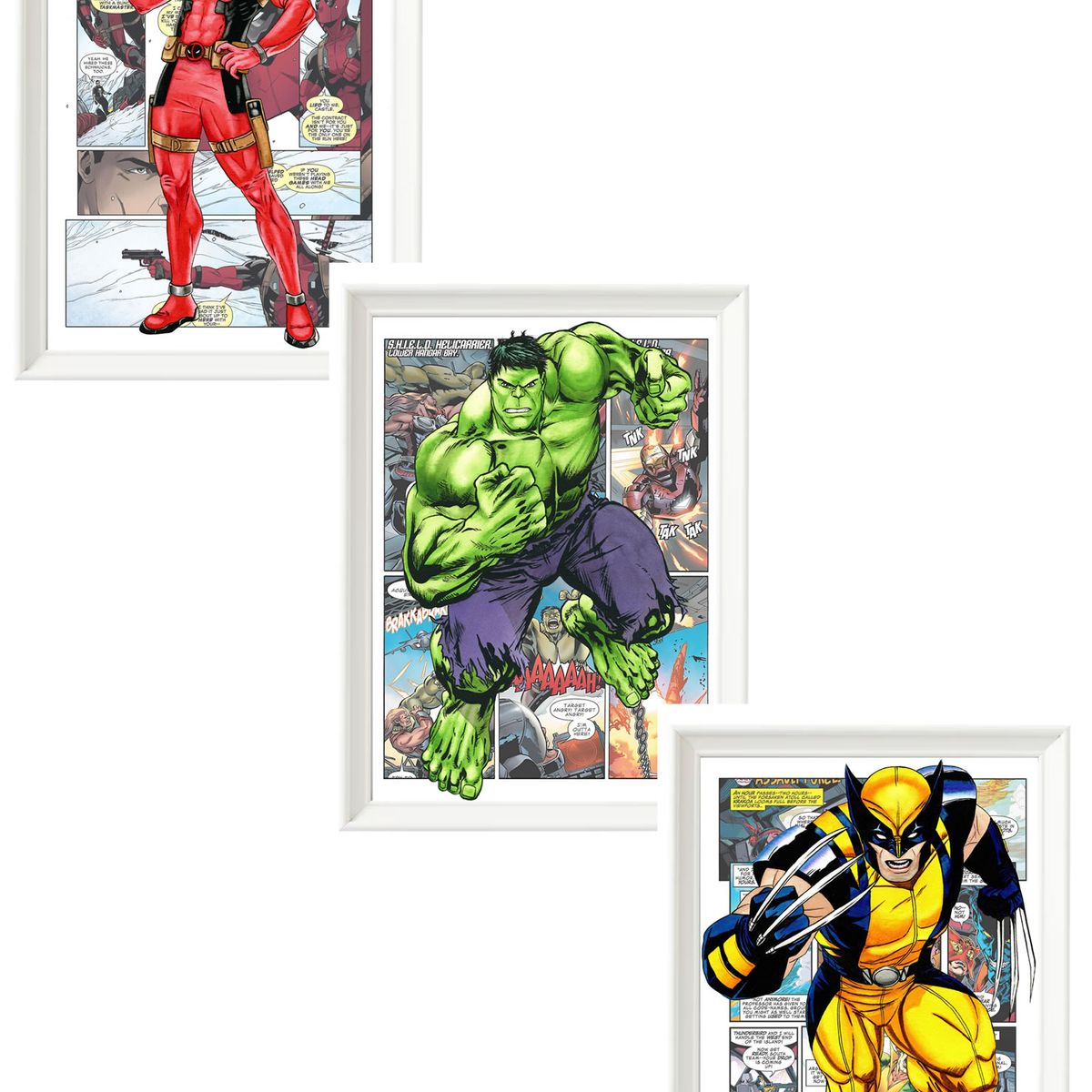 DECORACION CREATIVA - Set de Cuadros WolverineVDeadpool