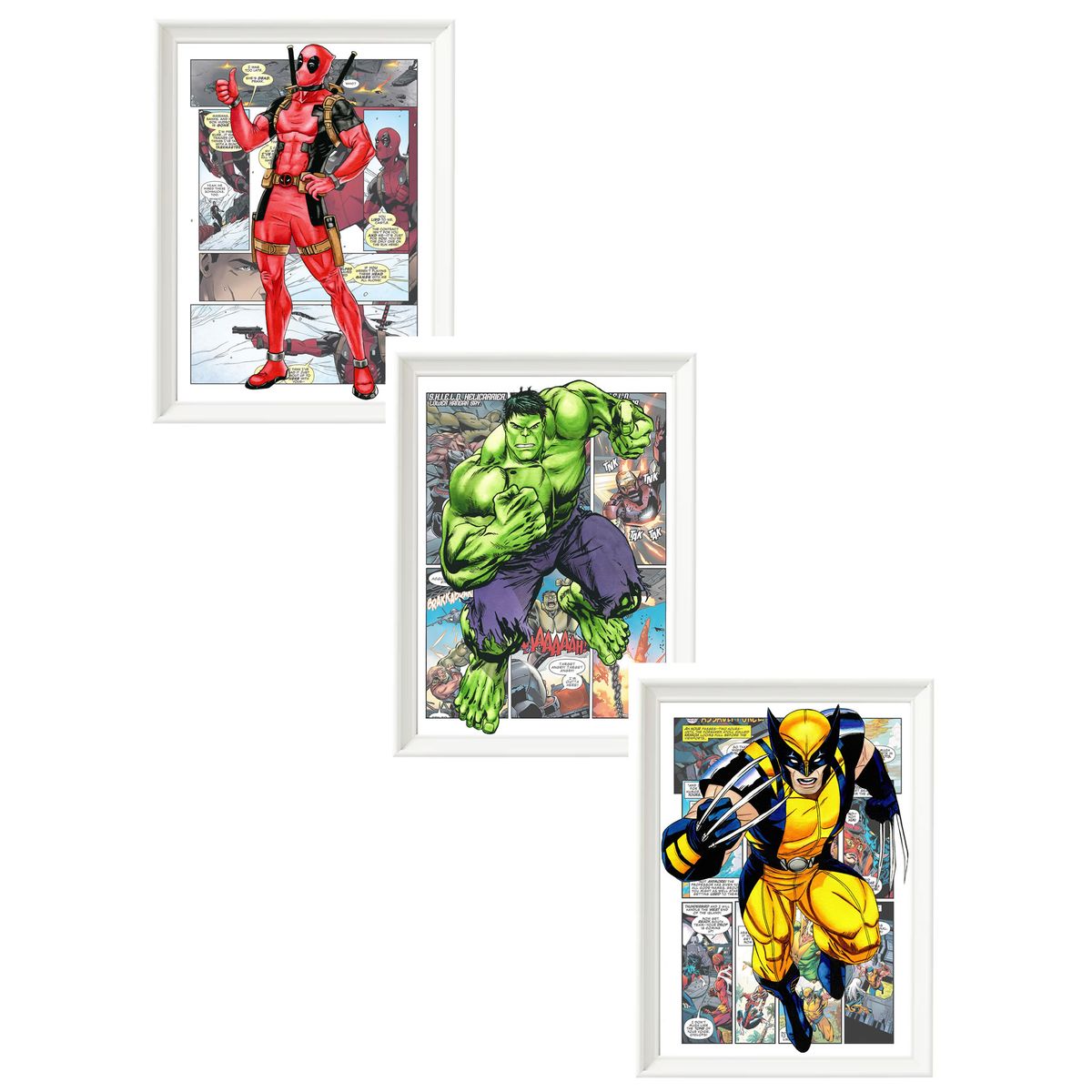 DECORACION CREATIVA - Set de Cuadros WolverineVDeadpool