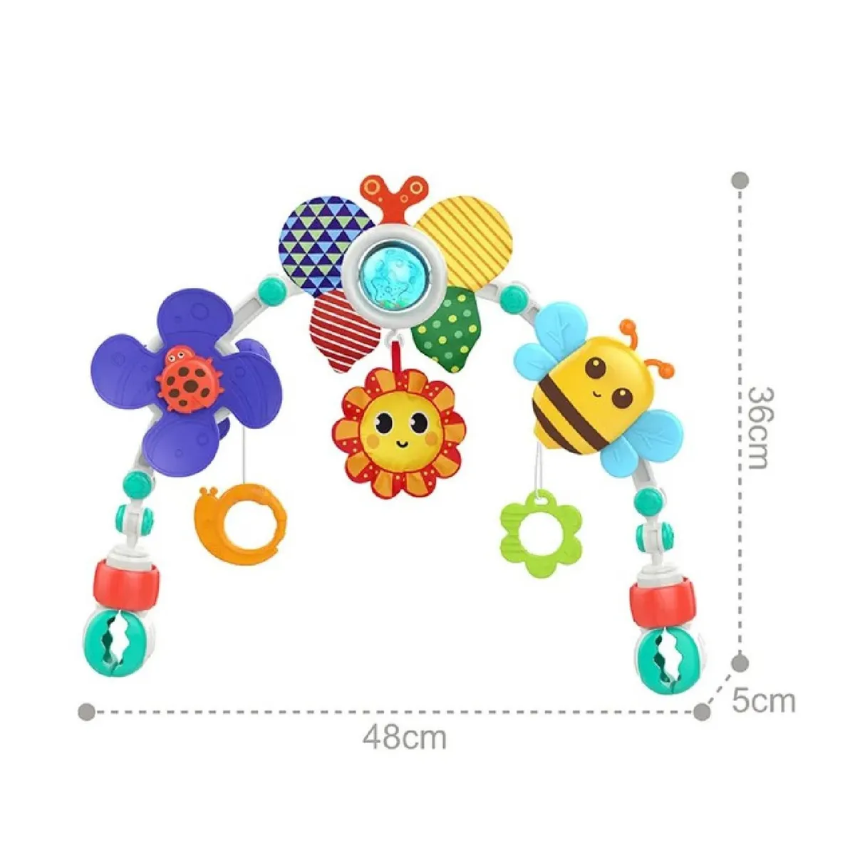 ANGELES DEL HOGAR - Movil para bebes adaptable a coche cuna auto silla animales