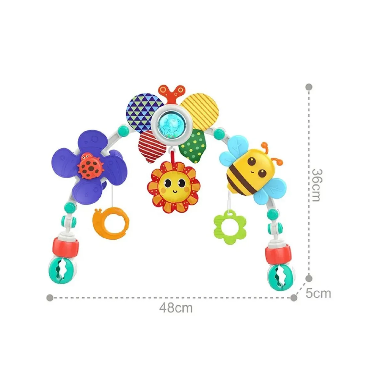 ANGELES DEL HOGAR - Movil para bebes adaptable a coche cuna auto silla animales