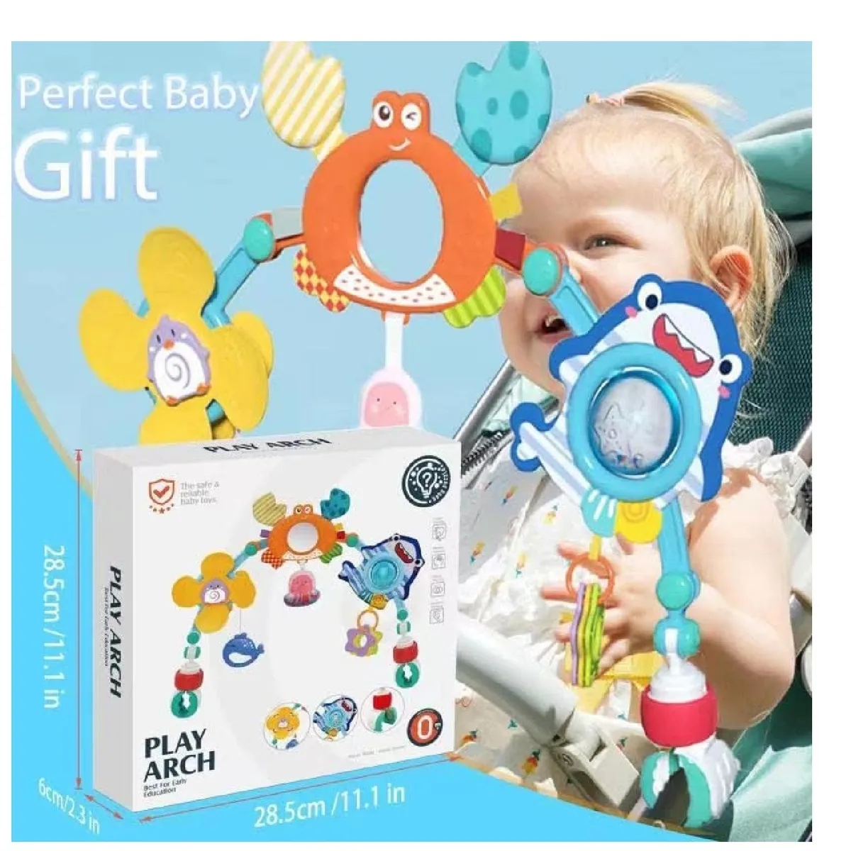 ANGELES DEL HOGAR - Movil para bebes adaptable a coche cuna auto silla animales