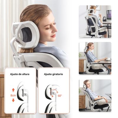 Imagen 2 del producto Silla Amia Ergonómica Silla De Escritorio Soporte Lumbar Elástico Giratoria Oficina