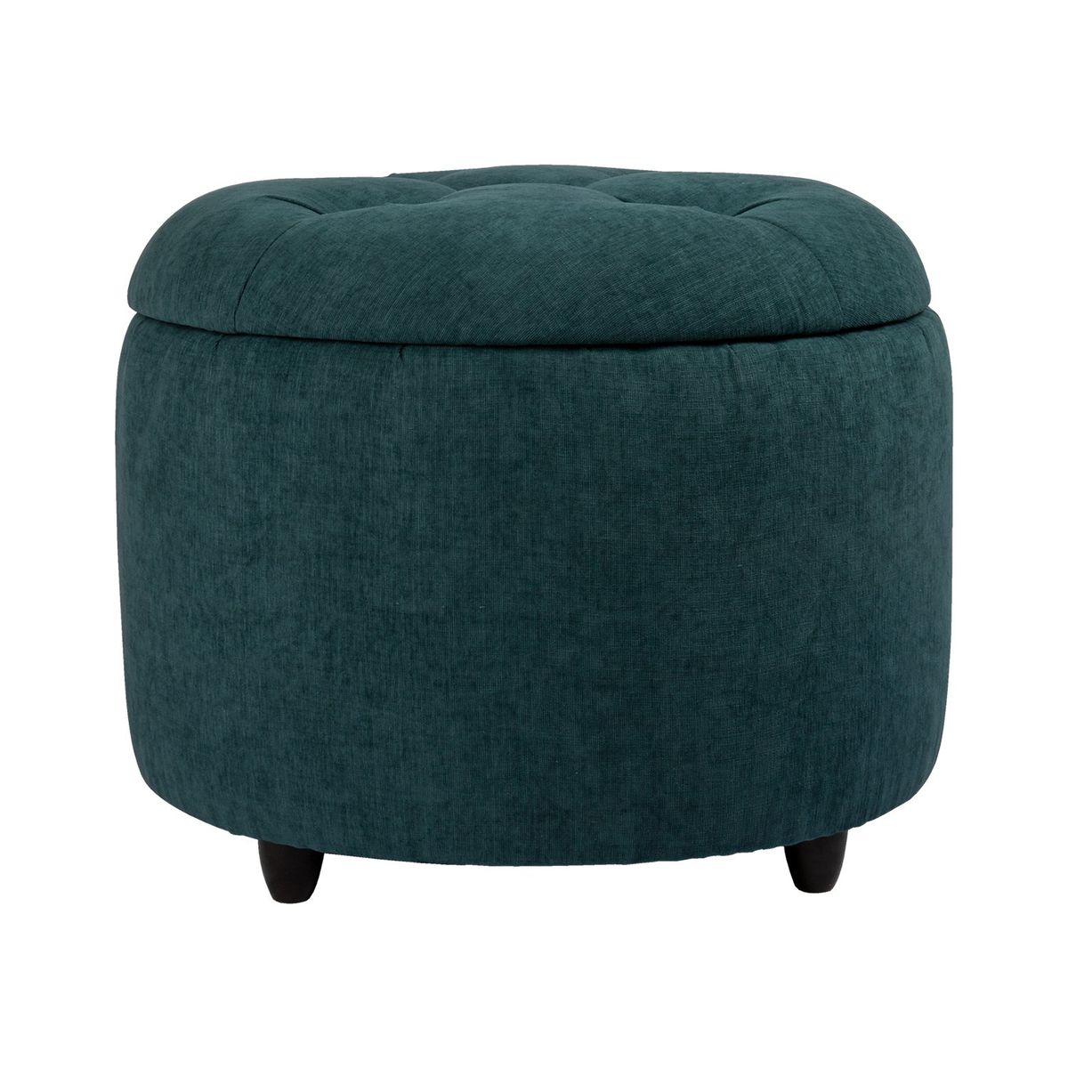 GENERICO - Pouf Zoe con Baúl Azul Petróleo Altea 60x60x50 cm Máxima Design