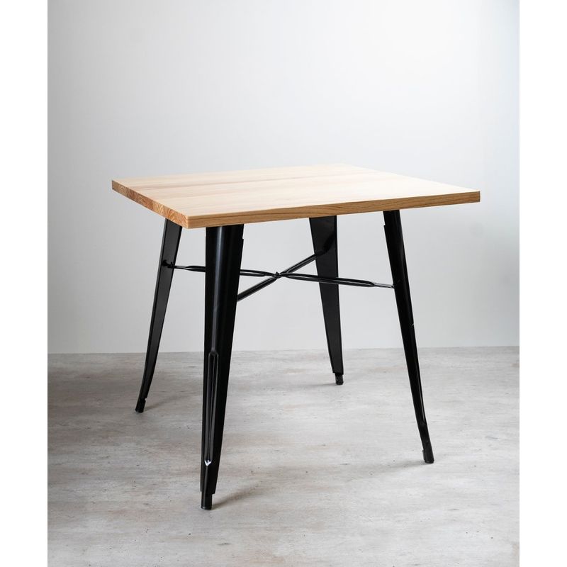 GENERICO - Mesa Tolix Madera 80x80cm VenHoouse