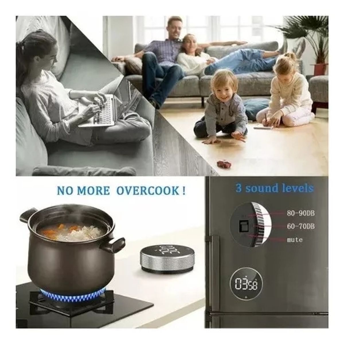 ZG STORE - Cronometro Temporizador Cocina Digital Magnético Ajustable