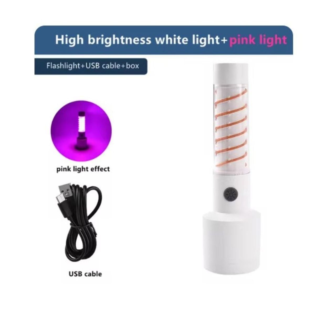 GENERICO - Linterna Portátil De Luz Fuerte Camping Recargable