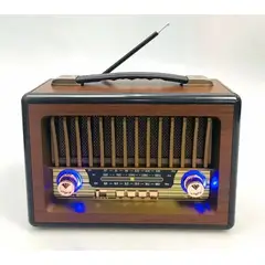 GENERICO - Radio Portátil Vintage de Madera M-1916BT Usb Sd Mp3