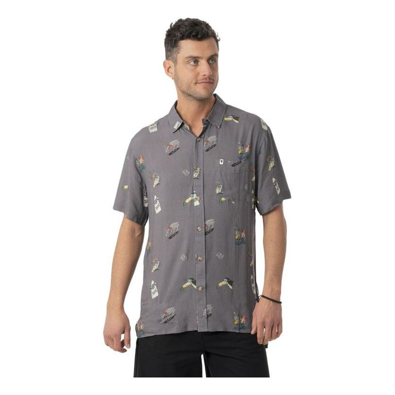 STOKED - Camisa Sokos Hombre Gris