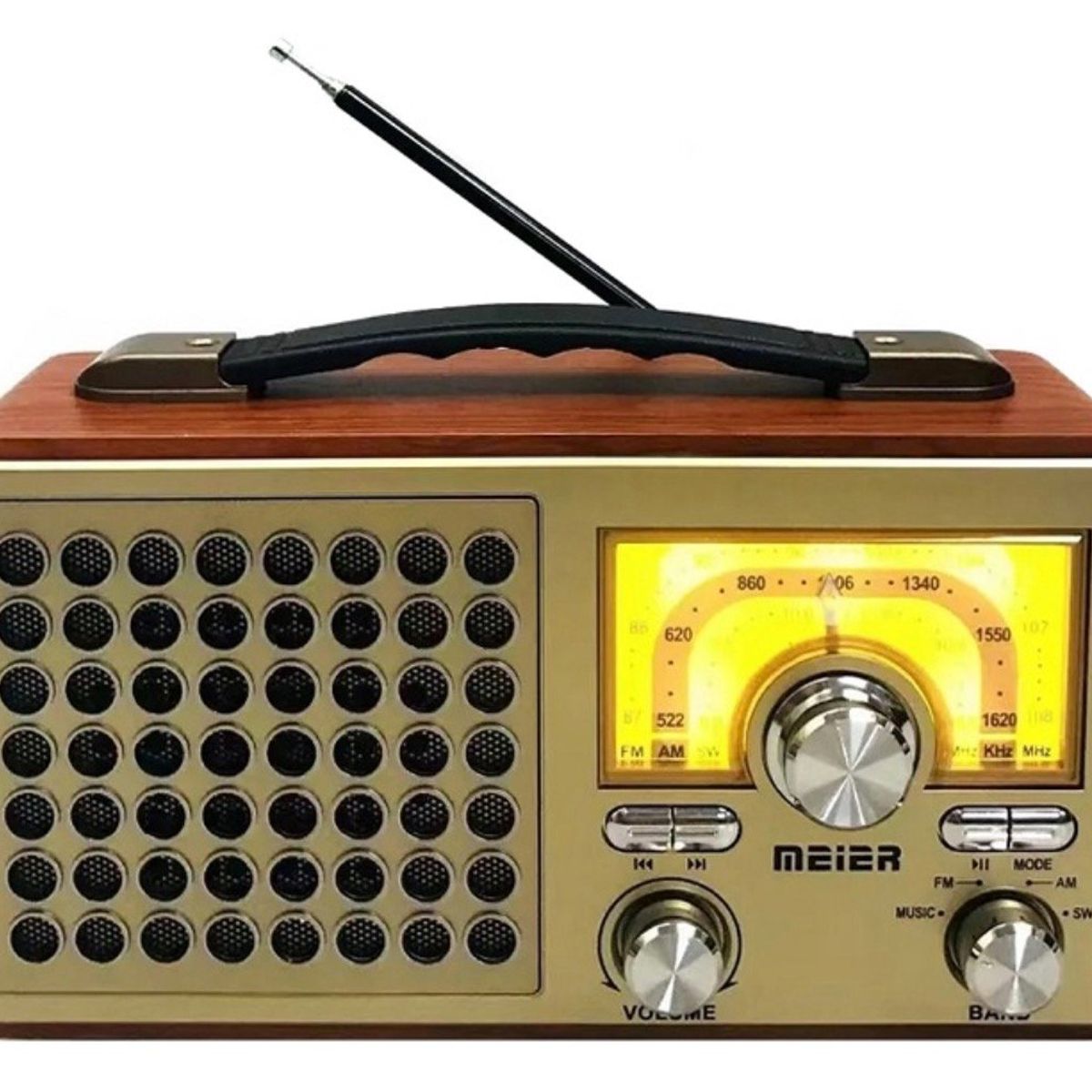 GENERICO - Radio Vintage Bluetooth Sd Usb Meier 1913BT