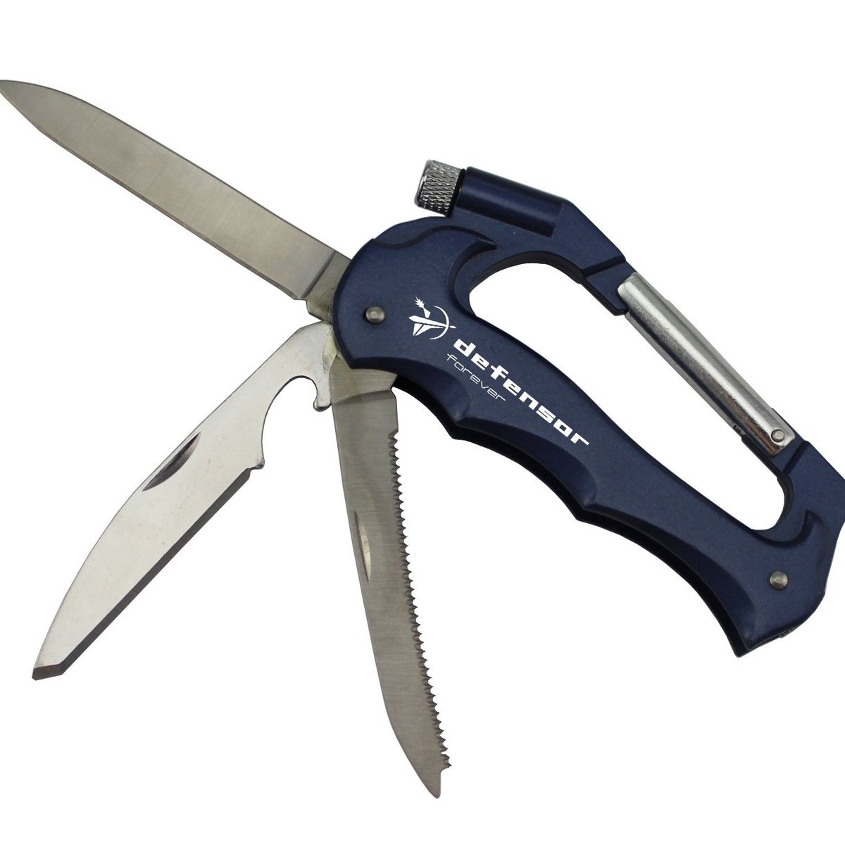 GENERICO - Mosquetón Llavero Multifuncional Para Camping Caza Y Luz Led