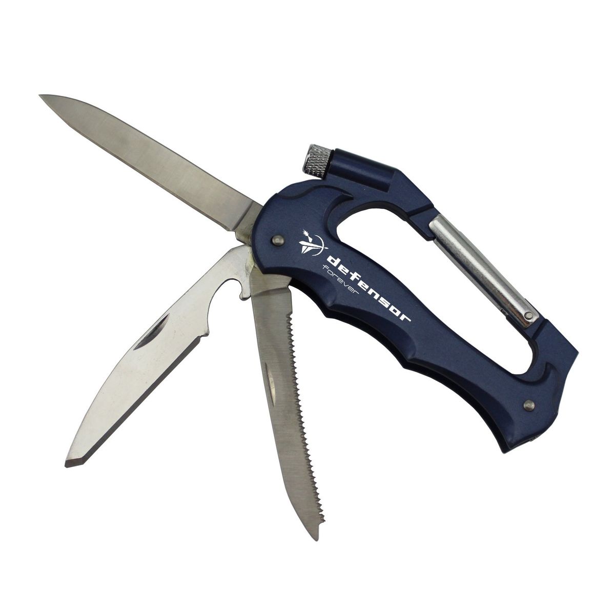 GENERICO - Mosquetón Llavero Multifuncional Para Camping Caza Y Luz Led