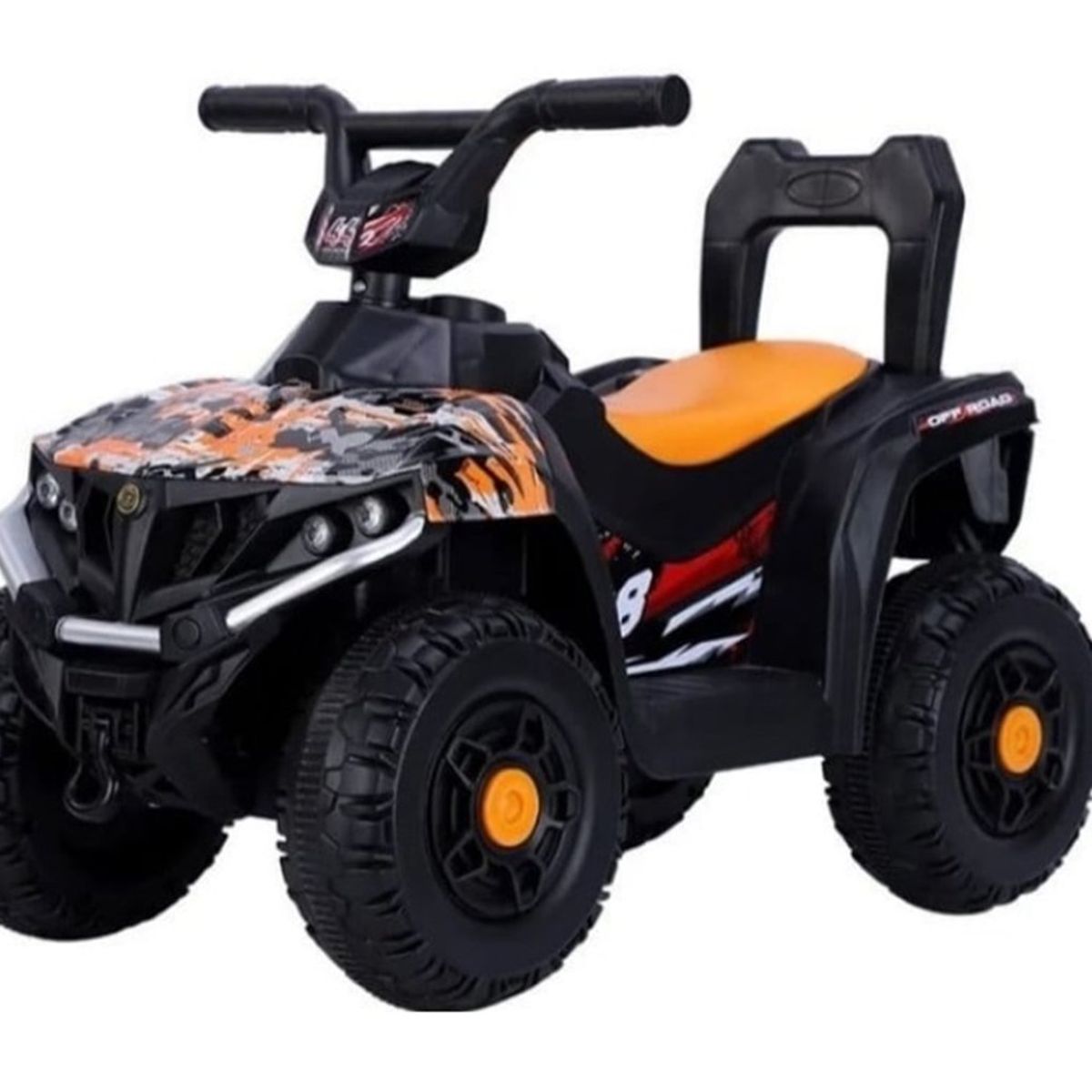 GENERICO - CUATRIMOTO ELECTRICA RECARGABLE A BATERIA NARANJA