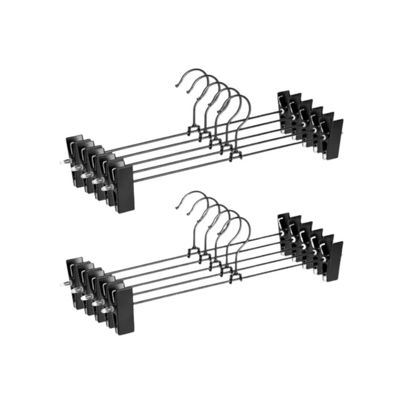 GENERICO - Pack De 30 Colgadores Para Pantalón Negro Metal Ibm