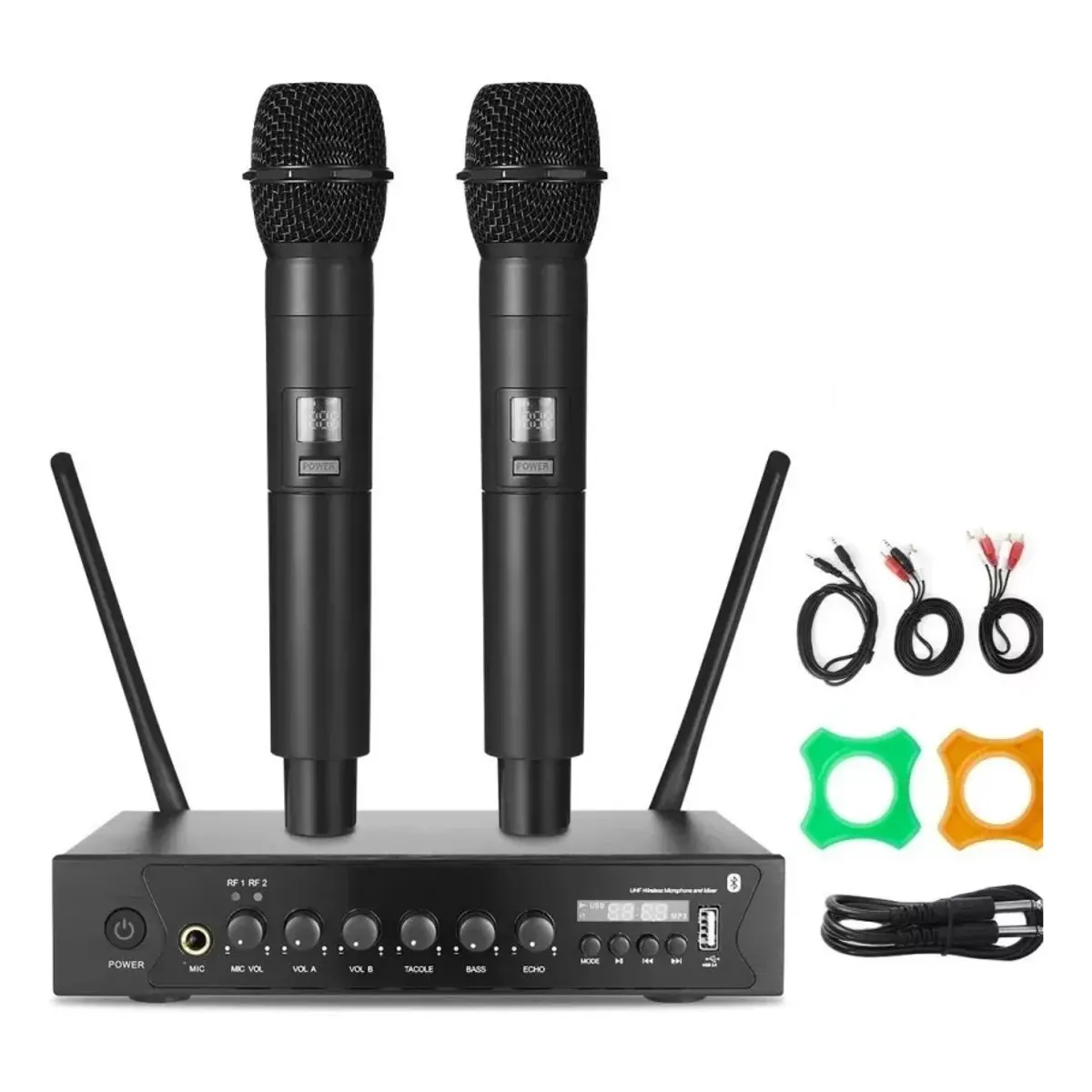 BLUEDREAMER - Micrófonos Inalámbricos Profesional De Frecuencia Multicanal