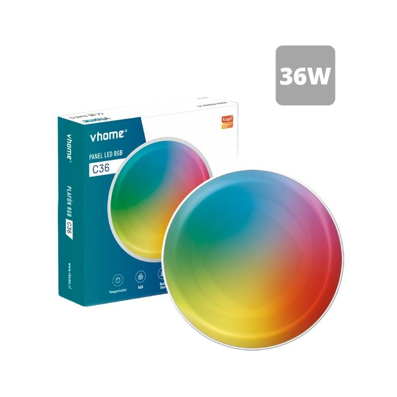 VHOME - Plafon Celda Led Wifi RGB C36 Vhome Sobrepuesto 36W Alexa y Google