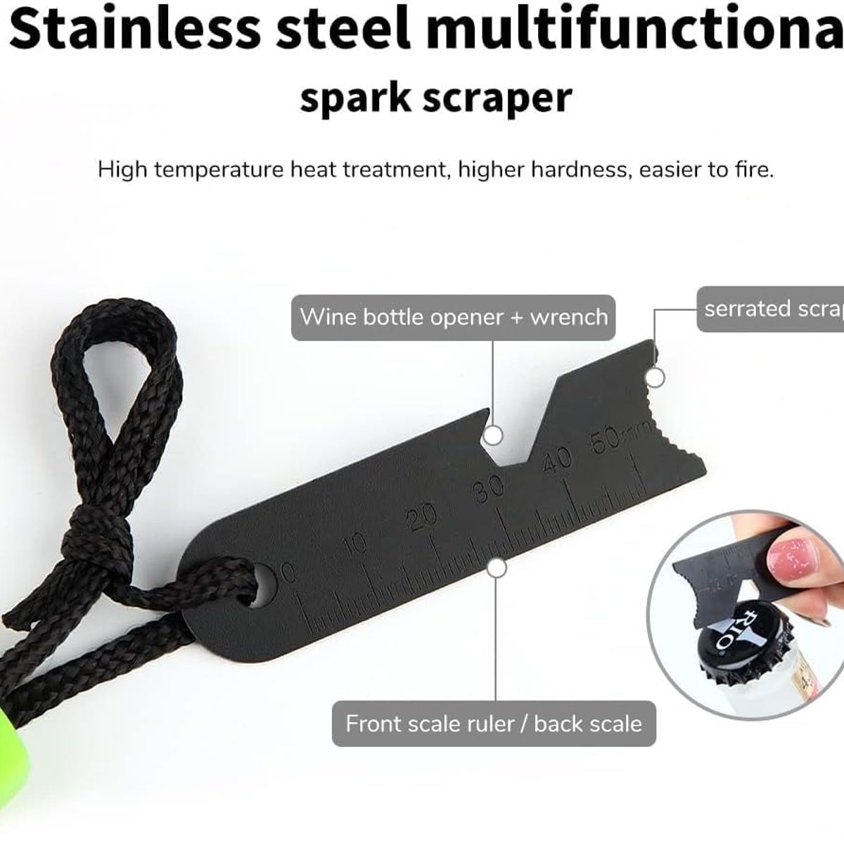 GENERICO - Pedernal Chispero Barra Magnesio Camping Supervivencia