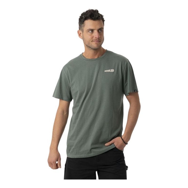 STOKED - Polera Pop Reciclada Hombre Verde