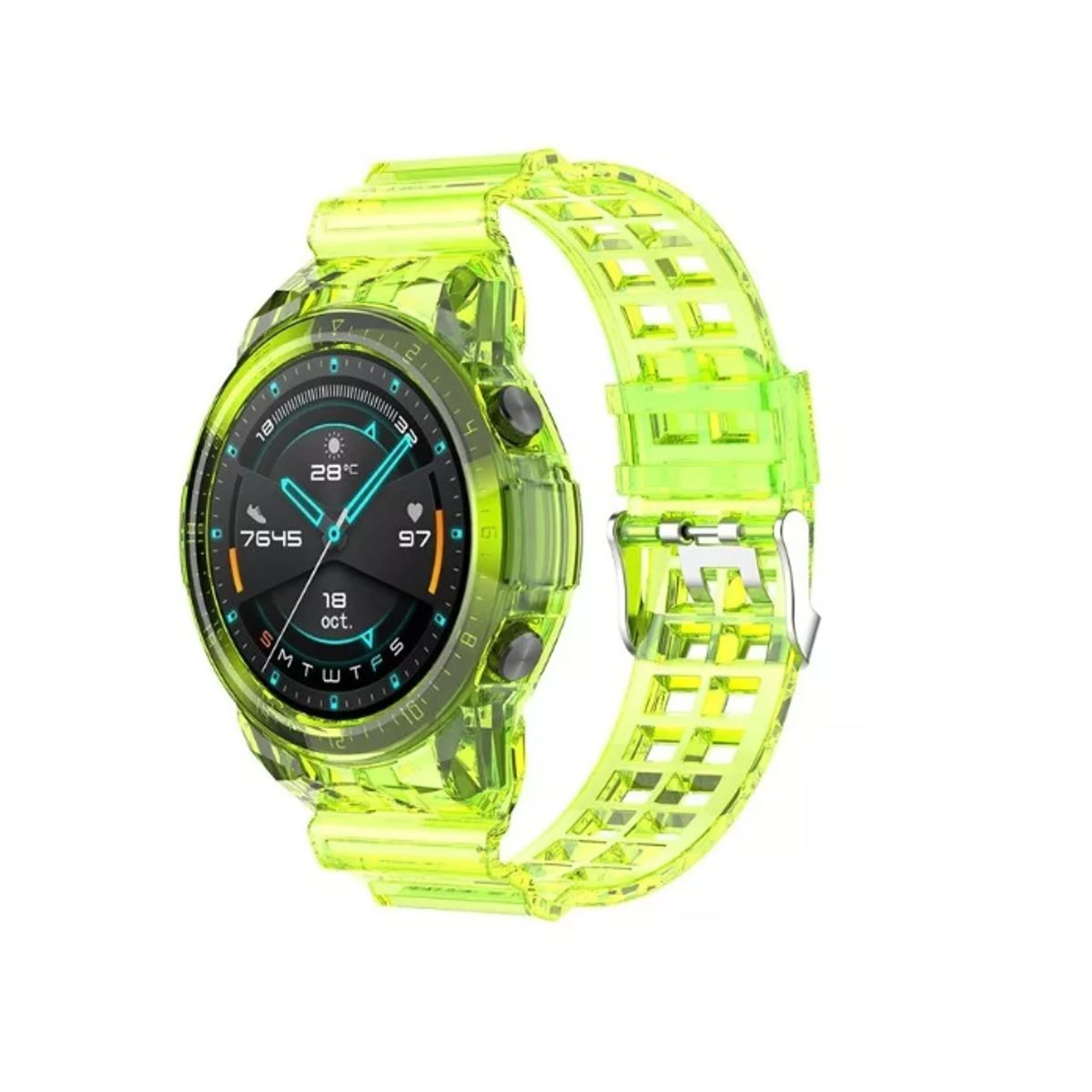 GENERICO - Correa De Reloj Transparente Para Huawei Watch Gt2-AMARILLO