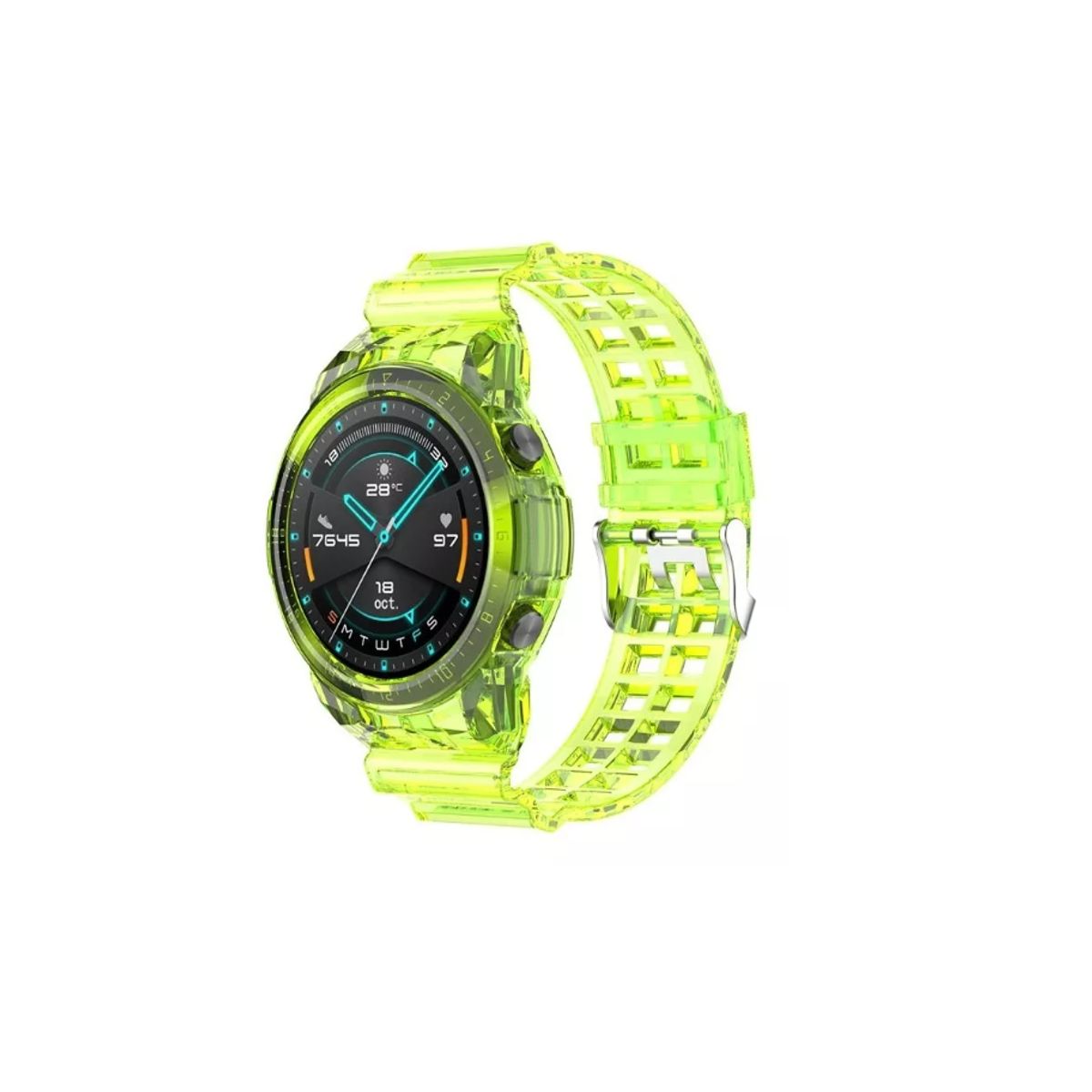 GENERICO - Correa De Reloj Transparente Para Huawei Watch Gt2-AMARILLO