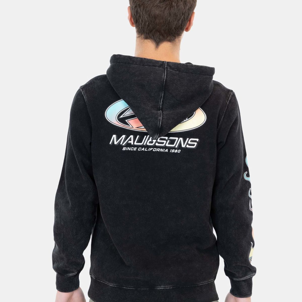 MAUI AND SONS - Poleron Canguro Te Vintage Gradient Negro Infantil Maui And Sons