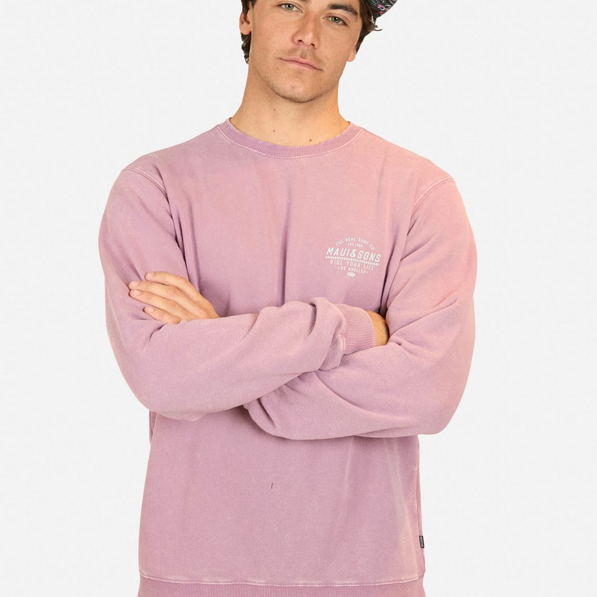 MAUI AND SONS - Poleron Cuello Redondo The Real Surf Co. Hoodies  Hombre Maui And Sons