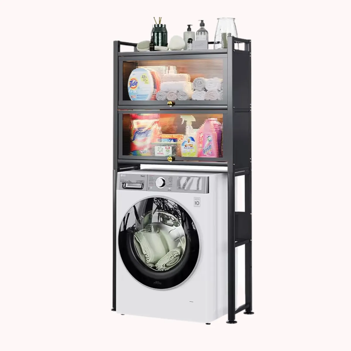 SANTU HOME & DECO - Organizador Para Lavandería Estante 2 Niveles Lavadora