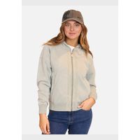 Poleron Fullzipper Pretty Basic Crew Neck Celeste Mujer