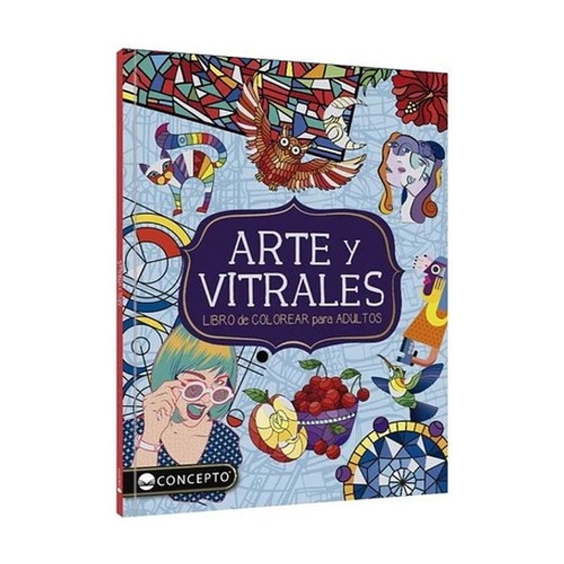 ANTARTICA LIBROS - Arte Y Vitrales. Libro De Colorear Para Adultos