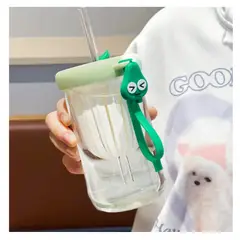 GENERICO - Vaso infusor de vidrio de 500 ml verde