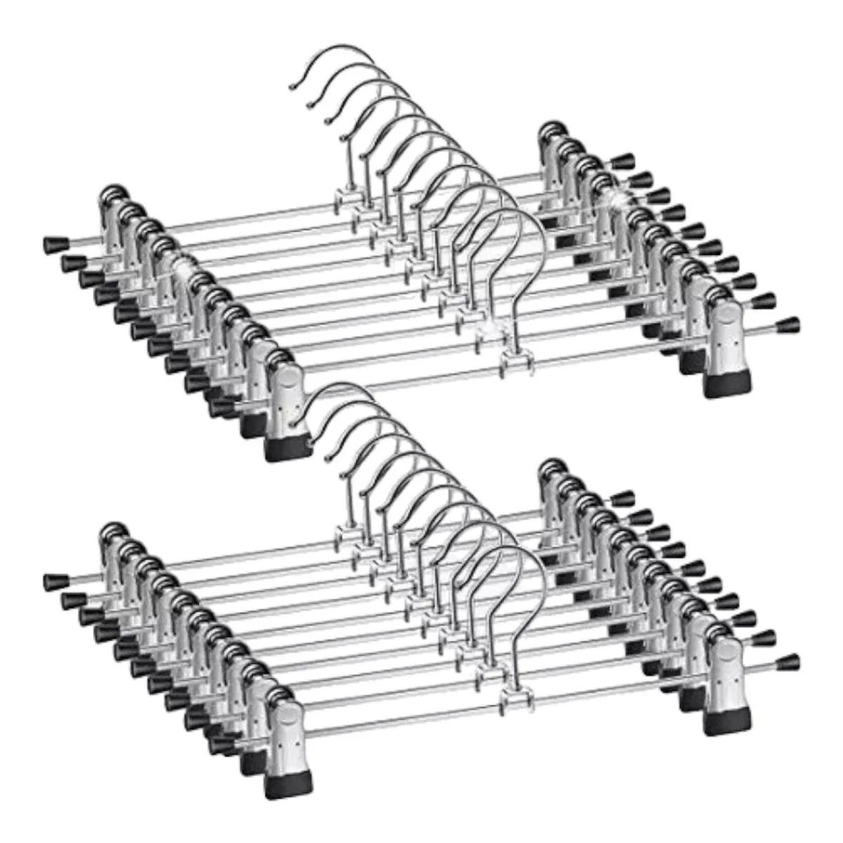 GENERICO - Pack 40 Ganchos Pinza Perrito Colgadores Goma Metal