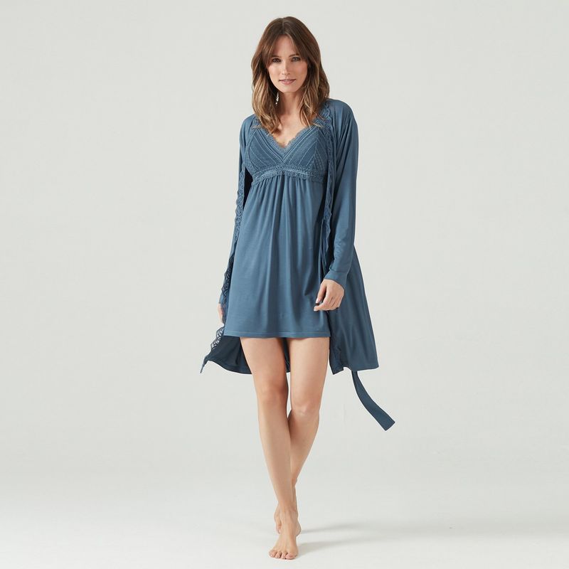 BARBIZON - Bata Ana Viscosa Azul