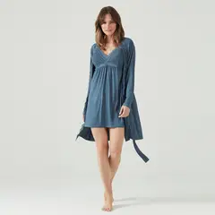 BARBIZON - Bata Ana Viscosa Azul