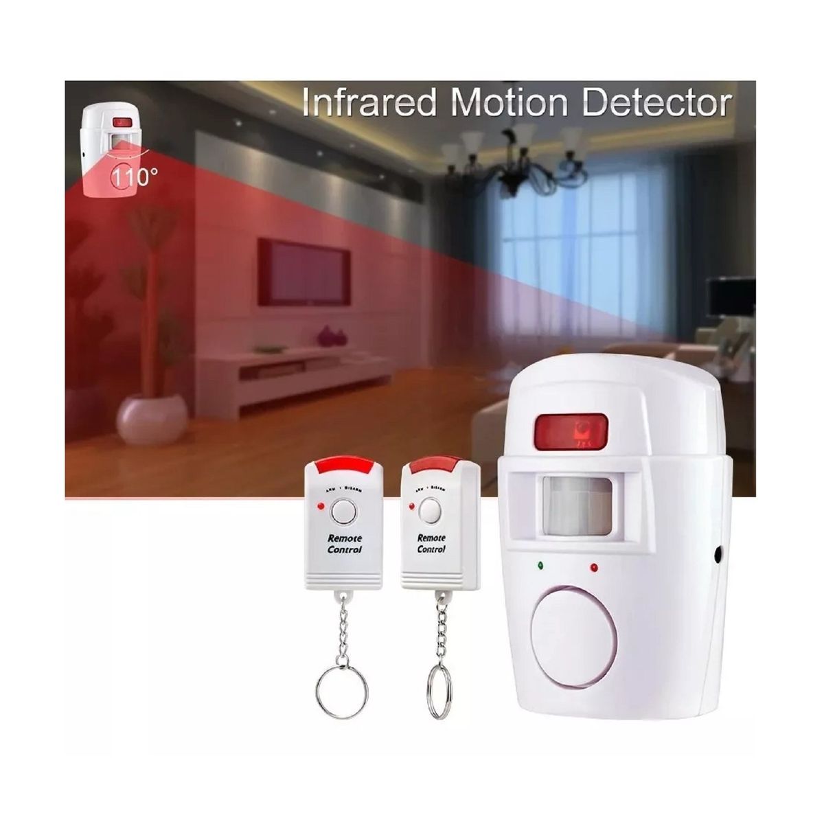 UNIVERSAL - Alarma Sirena Con Sensor 2 Controles