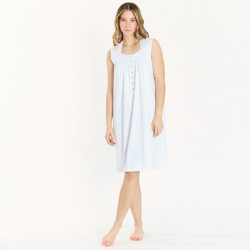 BARBIZON - Camisa de Dormir Tradicional Domi Blanco