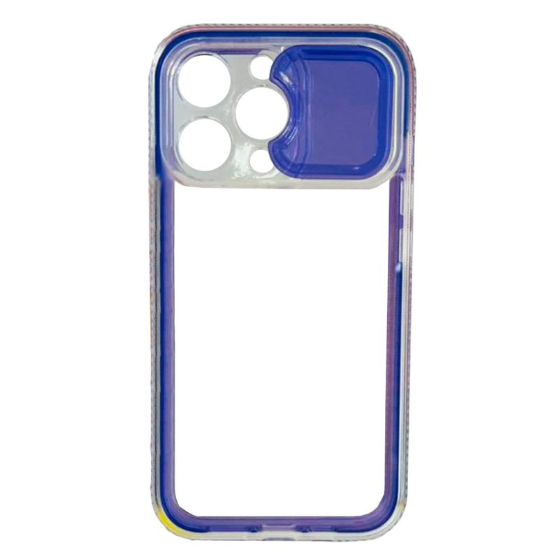 JOIGO - Carcasa Para iPhone 13 Transparente 360 Fluor Lila.
