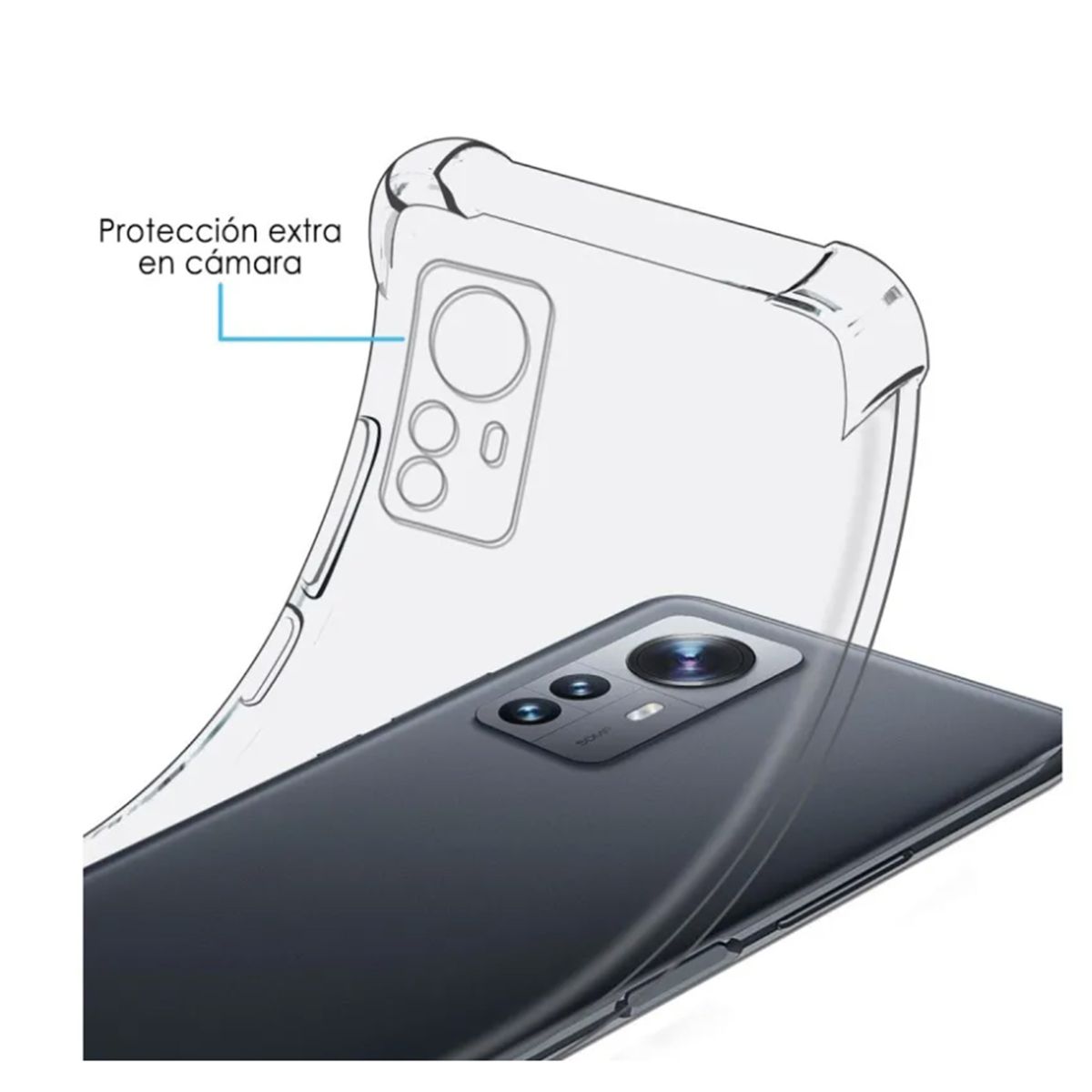JOIGO - Carcasa Transparente Reforzado Para Xiaomi 12 Pro / 12s Pro.
