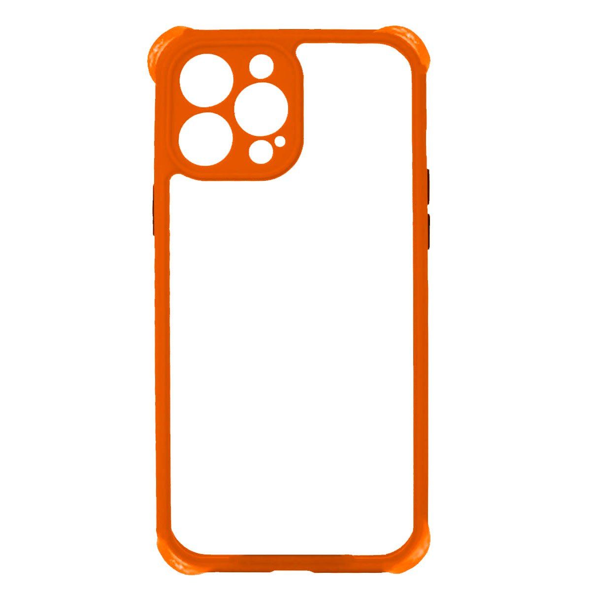 JOIGO - Carcasa Para iPhone 13 Pro Transparente Borde Naranja
