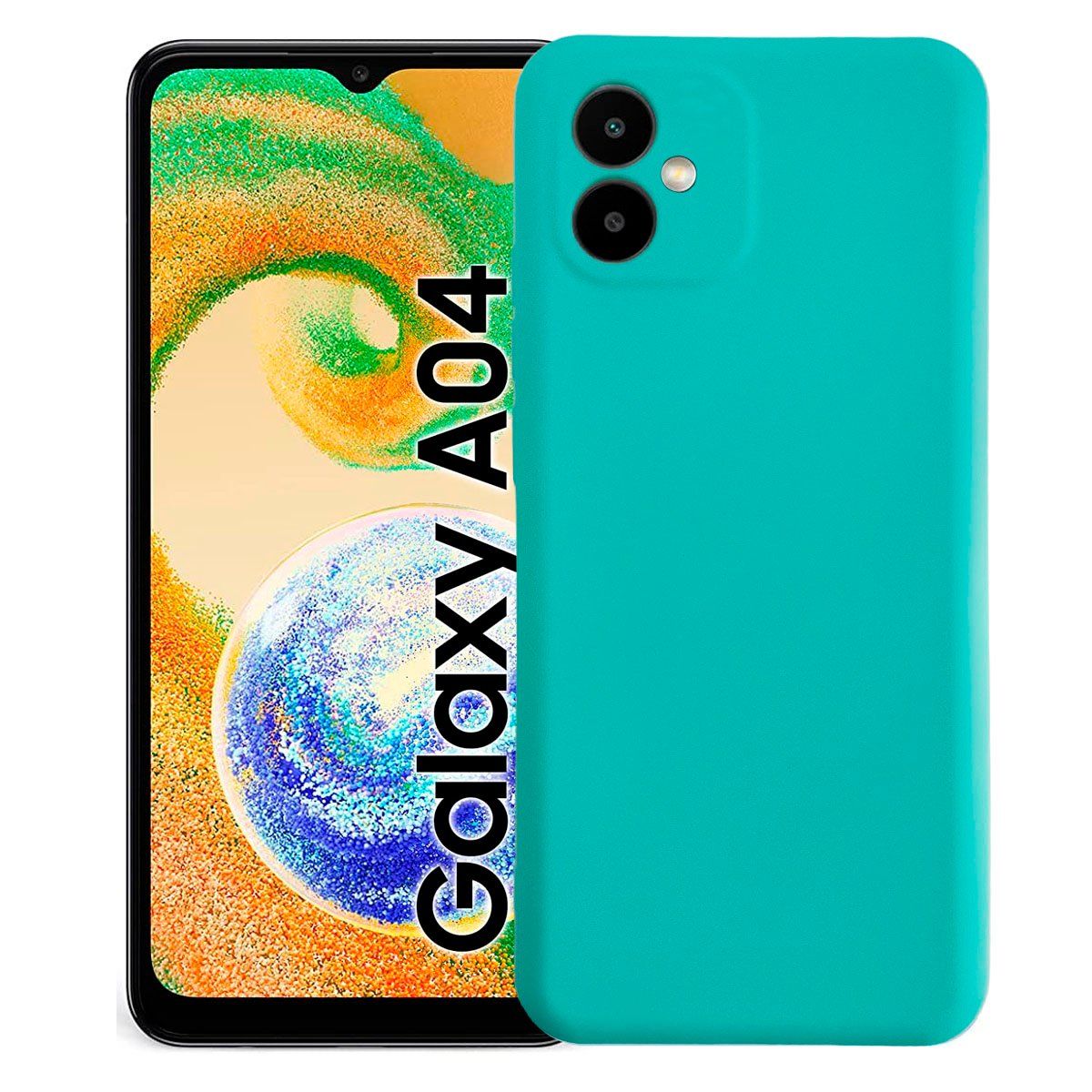 JOIGO - Carcasa Para Samsung A04 Goma Turquesa