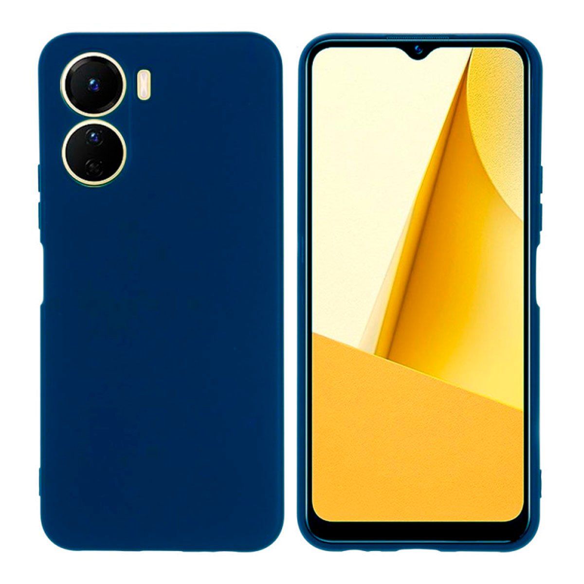 JOIGO - Carcasa Para Vivo Y16 Goma Azul