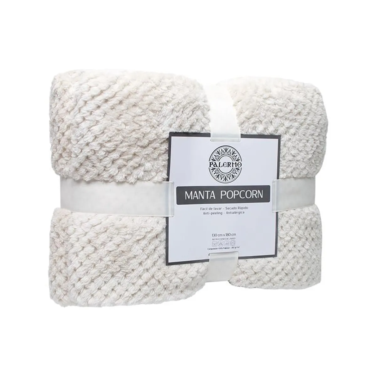 GENERICO - Manta Manta Pop Corn Marfil 130x160 - S4598M