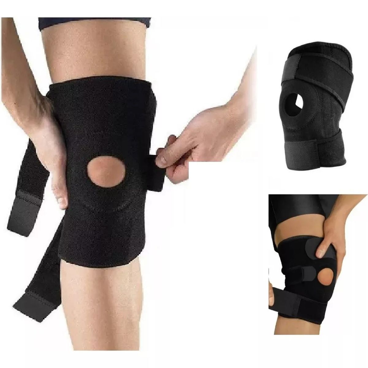 GENERICO - Rodillera Estabilizadora Ajustable Deportiva Soporte Lateral