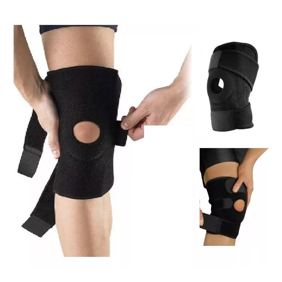 GENERICO - Rodillera Estabilizadora Ajustable Deportiva Soporte Lateral