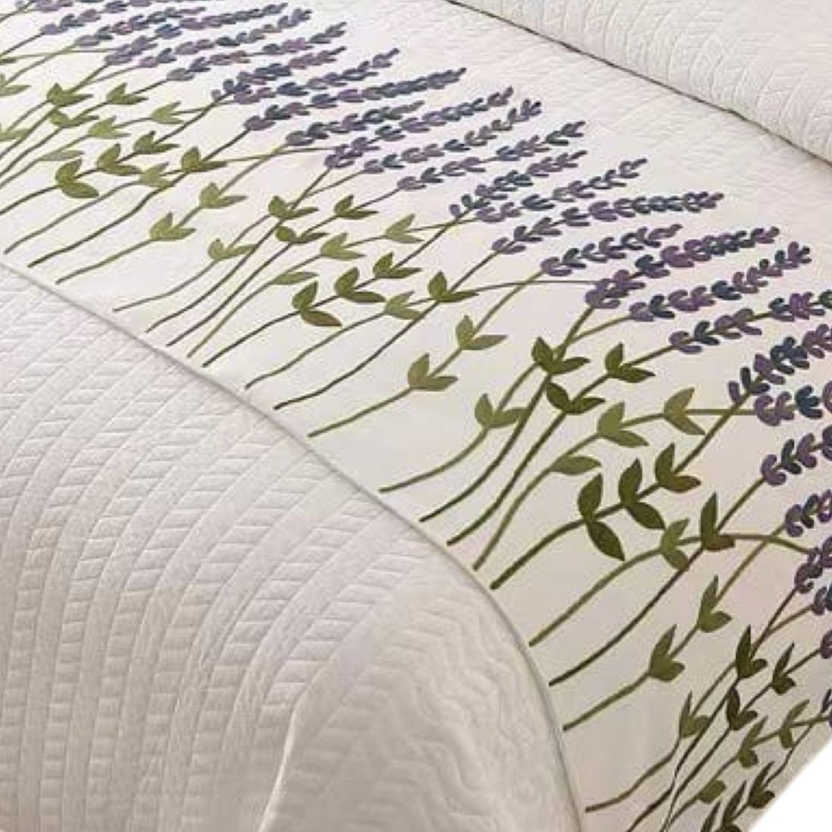 GENERICO - Piecera Bordada para Cama - Sin Fundas de Cojín D3