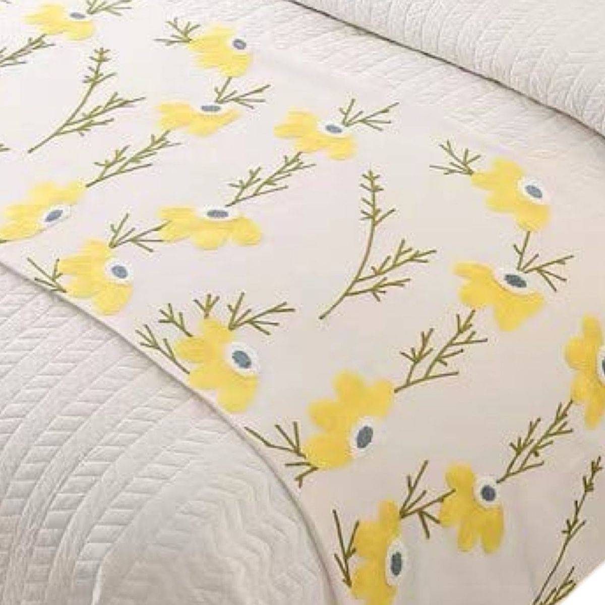 GENERICO - Piecera Bordada para Cama - Sin Fundas de Cojín D7